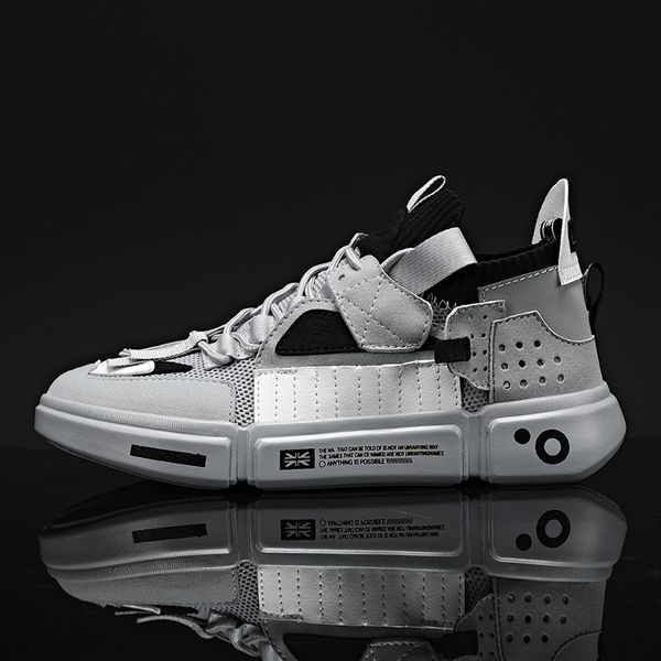 

sneakers men new light running sport shoes street trend walking couple shoes men women sneakers big size 36-47, Black