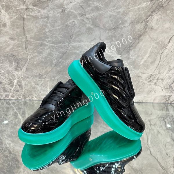 

new designer brand trainers womens casual shoes women leather lace up white sole espadrilles oversized flats2023, Black