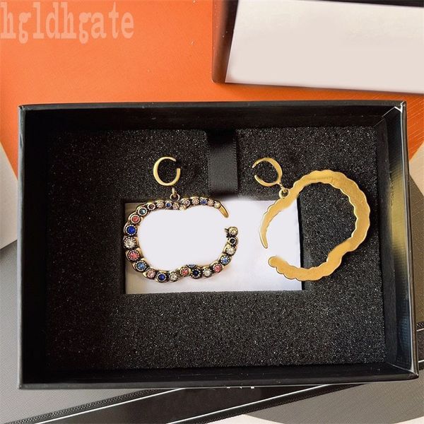 

gold plated earings designer earrings designer for women letters dangle fashion gift letters brasses street colorful rhinestone charming lux, Silver