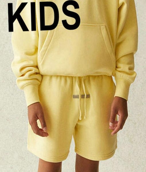

kids shorts children boys girls designer streetwear classic letter print loose drawstring oversize sweatshorts joggers thin fleece5141474, Black
