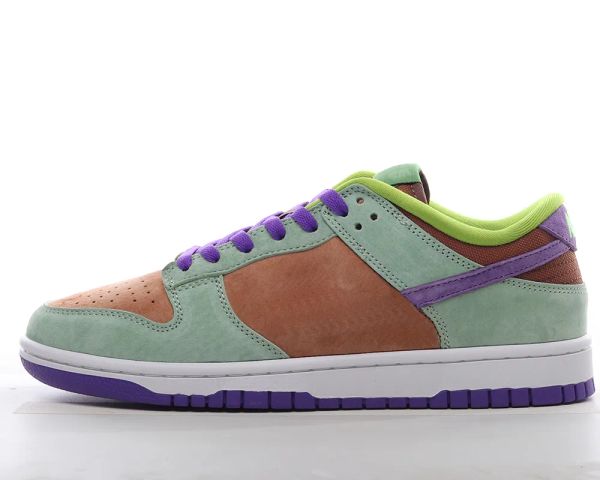 

2023 basketball shoes duks low sp veneer casual shoes autumn green-deep purple leisure running shoe outdoor sports sneakers with box