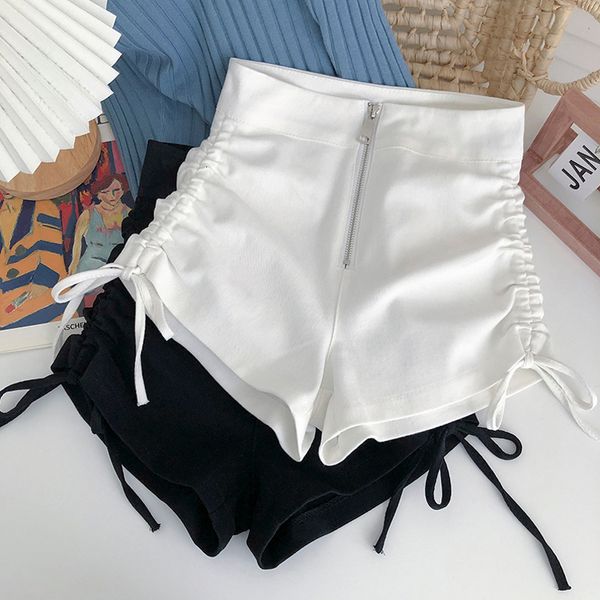 

shorts summer girls baby kids children bottoms clothes activewear side adjsutable coul lacing 4 13y 230411, Black