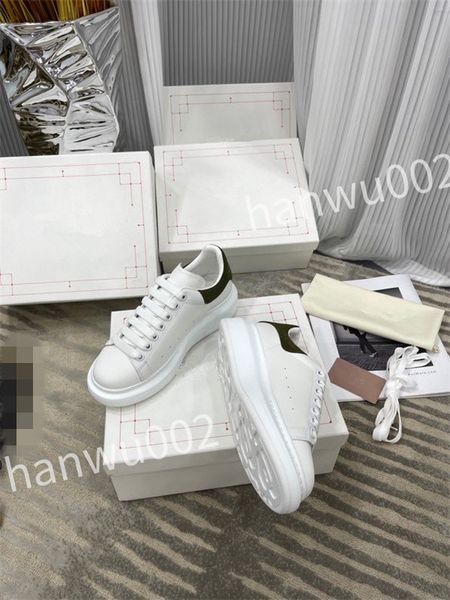 

2023 new fashion height increasing sneaker designers shoes leather white rubber lace-up trainers sneakers, Black