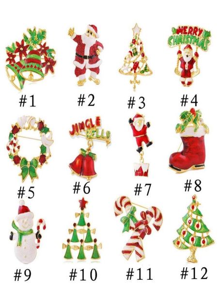 

enamel cartoon christmas brooch pins christmas tree santa claus snowman bell boot garland brooch corsage will and sandy 312c35460821, Gray