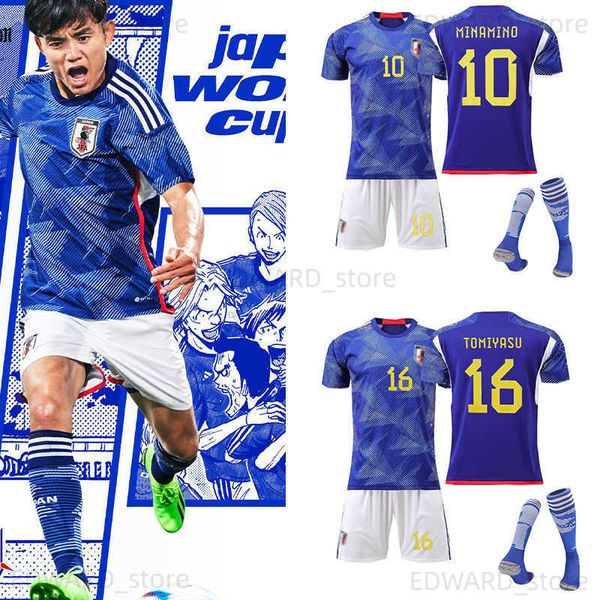 

men's tracksuits 2022 qatar world cup japan home jersey 10 nanno takashi fan edition soccer jersey short sleeve jersey t230411, Gray
