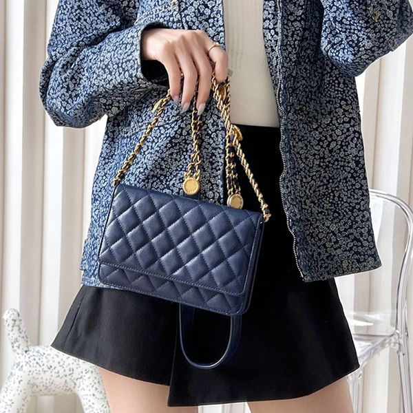 

luxury chain bag designer crossbody bag handbag genuine leather shoulder bags 19.2cm caviar flap bag level replication evening bag with box