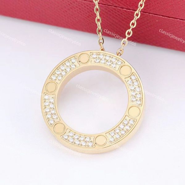 

fashion women's designer necklace classic love pendant necklace luxury 18k gold brand jewelry 316 stainless steel strap box, Silver