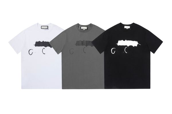 

men's and women's g t-shirts classic letters fashion clothing leisure fashion brand men's luxury clothing pure cotton simple, White;black