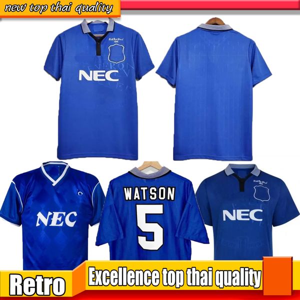 

1985 1995 1996 retro soccer jerseys final rotterdam ferguson 84 85 86 efc ecw cup ratcliffe bracewell reid gary lineker kanchelskis rideout, Black;yellow