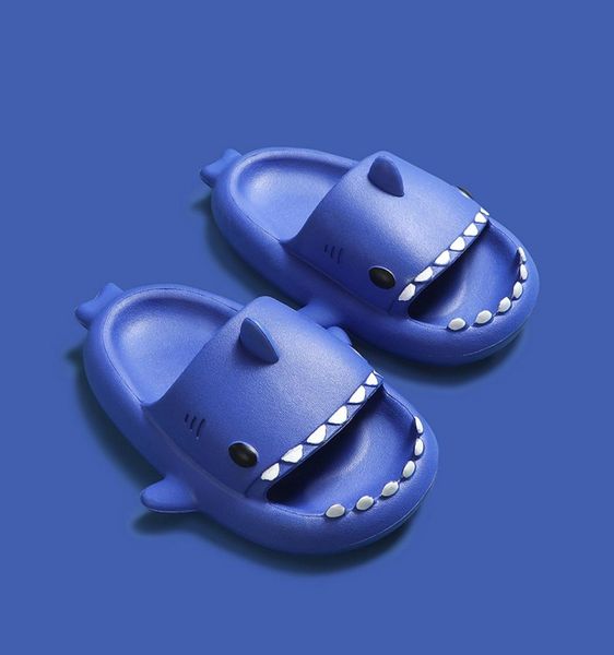 

china brand sandal blue stereo shark eva cold tract children039s slippers summer home home toddler parentchild slip soft baby2848570, Black;red
