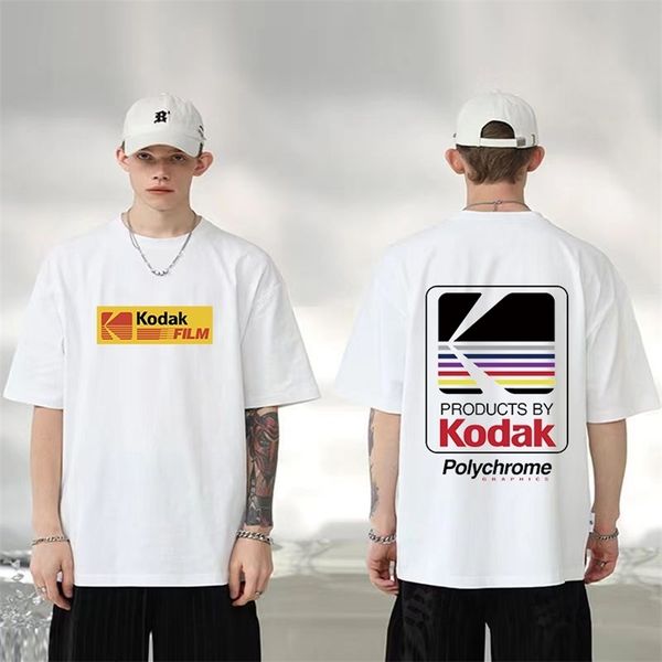 

men's tshirts summer men women tshirts cotton oversized wild letter print t shirt ins korea retro shortsleeve 230411, White;black