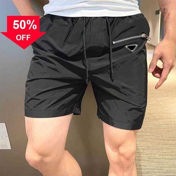 

men's pants mans summer shorts designer man short beach bottoms with budge side swimwear pant size m-4xls to 2xl, Black