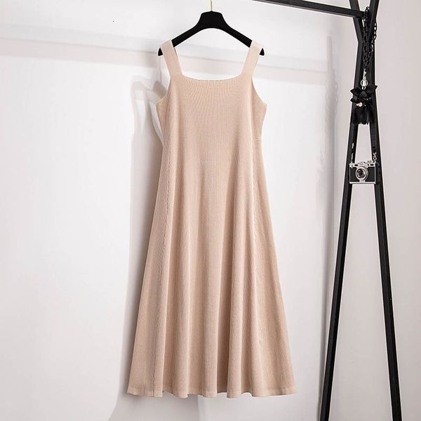 

plus size dresses 170kg size women s summer ice silk knitted suspender bust 160 170cm 5xl 6xl 7xl 8xl 9xl 10xl high stretch inner 230410, Black