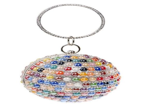 

the latest variety of colors european and american explosion round spherical bag diamond bag ladies bag7190311, Black