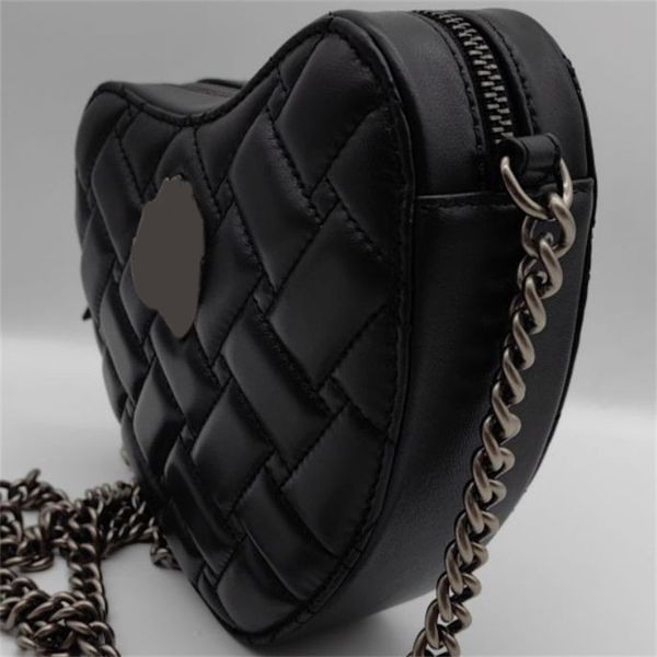 

sewn stripe black bag heart leather bag crystal eagle head fashion rainbow designer cross body pochette iced out black diagonal borse zipper
