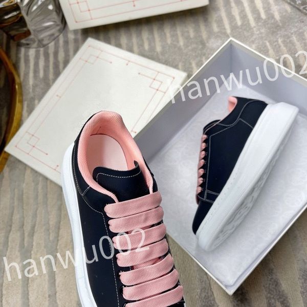 

2023 luxury casual sneakers men women shoes genuine designer shoes leather trainer fashion sports platform, Black