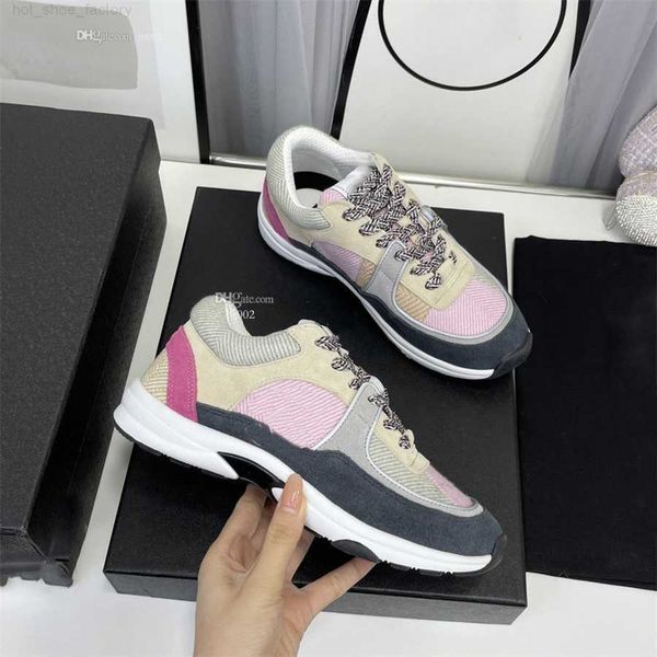 

designer running shoes fashion sneakers women luxury lace-up sports shoe casual trainers classic channel sneaker woman ccity nfghh hq1h, Black