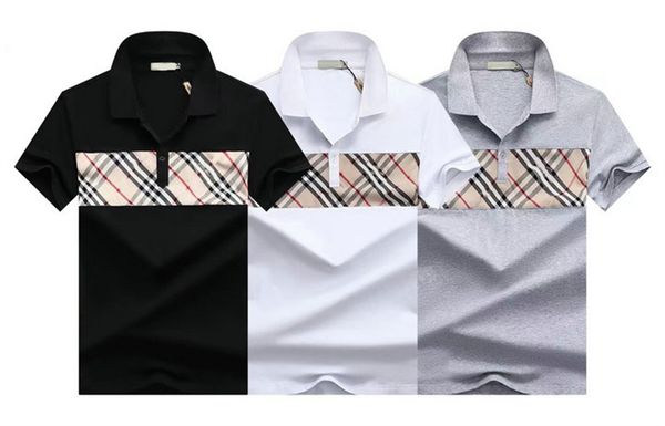 

mens designer polos tshirt brand small horse crocodile embroidery clothing men fabric letter polo t-shirt collar casual t shirt tee shirt c, White;black