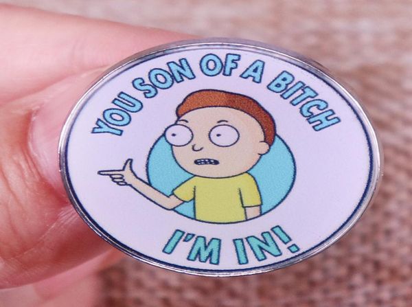 

rick and modi brooch funny personality badges gifts versatile shirts backpacks daily wear6085854, Blue