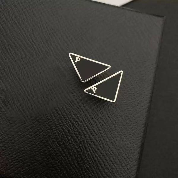 

triangle letter stud earring with stamp fashion jewelry accessories for gift party 4 colors, Golden;silver