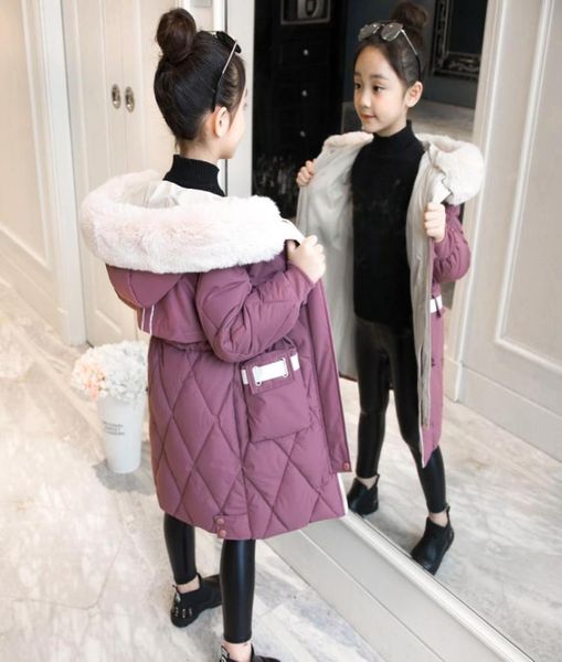 

new brand children girl jacket thick long winter warm coat fashion parka hooded outerwear clothes for kids girls clothing3066596, Blue;gray