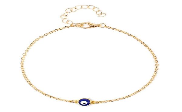 

ladies evil eye alloy plating simple anklet 1817 t2014902799, Red;blue