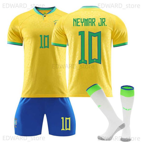 

men's tracksuits 22-23 brazil home no. 10 neymar no. 9 risalisson 20 vinicius football suit sportswear suit t230411, Gray