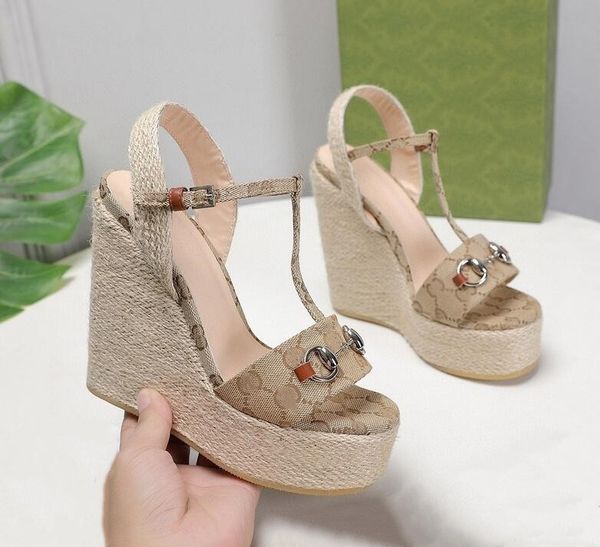 

2023 latest women's sandals dress shoes slope heel high heel round toe ankle buckle formal dress casual banquet work home matching size, Black