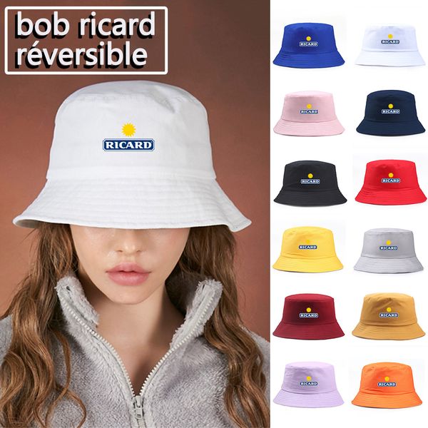 

stingy brim hats fashion bob ricard bucket hat men women casual cotton reversible fisherman panama hats boys girls outdoor shade bob jacqueu, Blue;gray