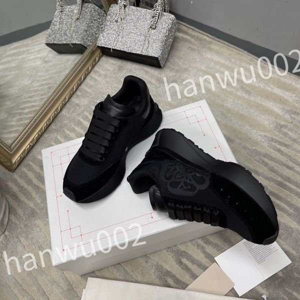 

new designers shoes canvas sneakers fashion platform trainers calfskin cotton sneaker rubber casual shoe, Black