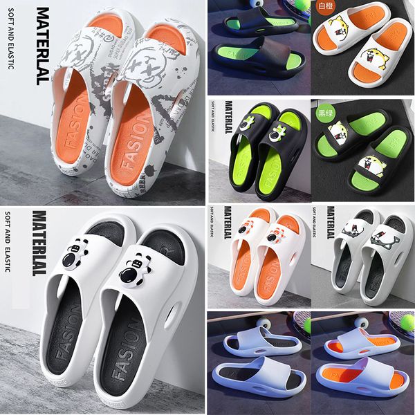 

men pantoufle designer slipper soft massage slides sandals shoes slide summer beach outdoor cool slippers fashion flat mule rubber flip flop, Black