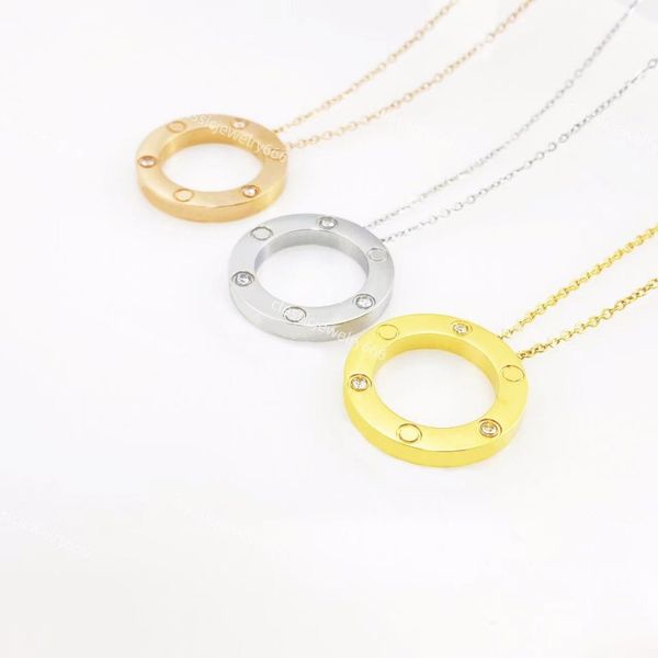 

women's luxury designer necklace fashion love pendant necklace 18k gold brand jewelry 316 stainless steel, Silver