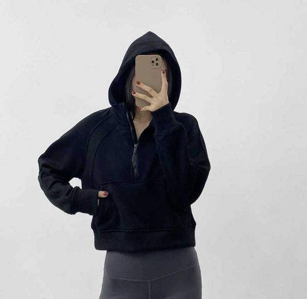 

women sport yoga jacket half zipper coat yoga clothes fitness outfits running hoodies thumb hole sportwear gym workout hooded top