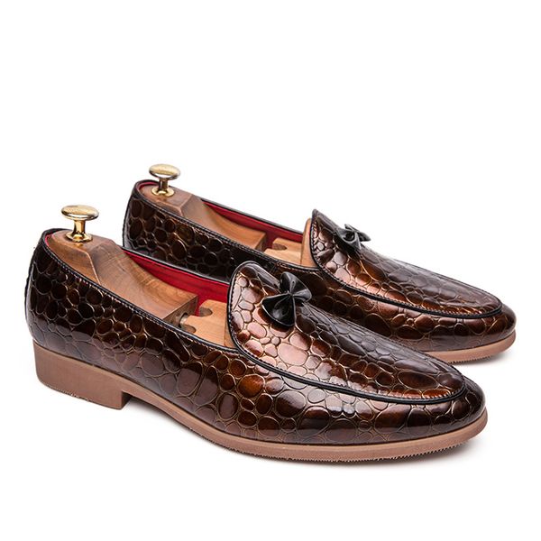 

new black loafers shoes slip-on round toe fashion mens dress shoes wedding shoes for men size 38-47