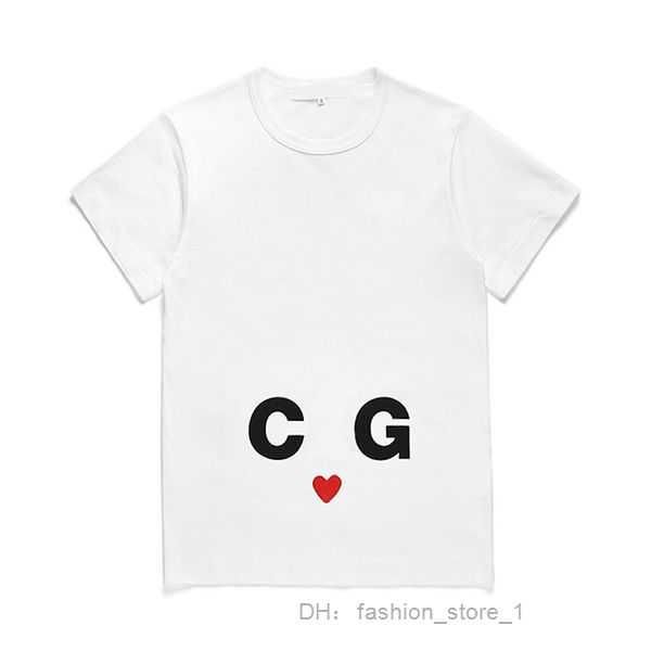 

men's t-shirts designer shir mens shir love hear casual quanliy lovers shirs coon cdg embroidery shor sleeve tee leisure sreewear tide, White;black