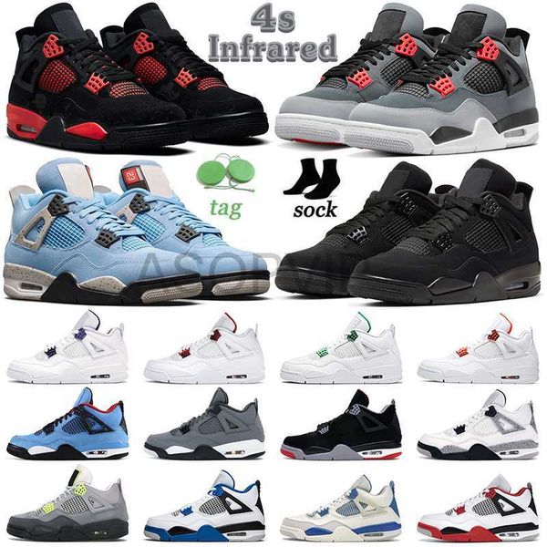 

ale 4s infrared jumpman men basketball shoes 4 red thunder black cat bred cool grey university blue white oreo wild things mens women traine