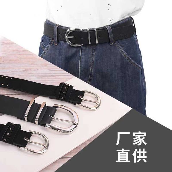 

waist chain s suspenders straight decorative pearl punching personality denim needle buckle women's belt