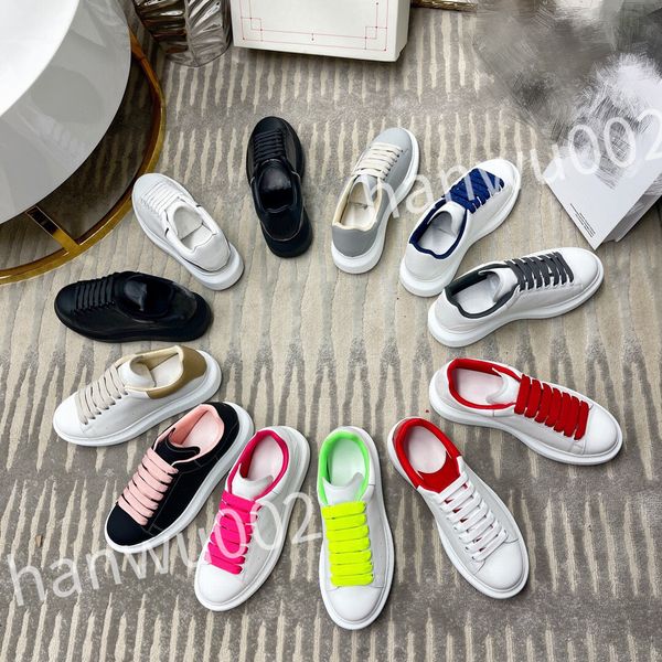 

excellent sneakers men women shoes genuine designer shoes leather trainer fashion sports platform, Black