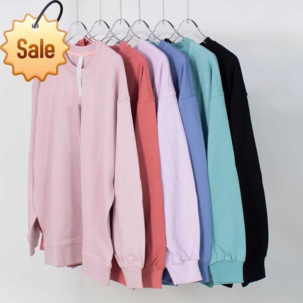 

lulus women's yoga outfit sweater casual loose gym perfectly oversized crew sports shirts workout blouse woman sport long sleeve for fi, Gray