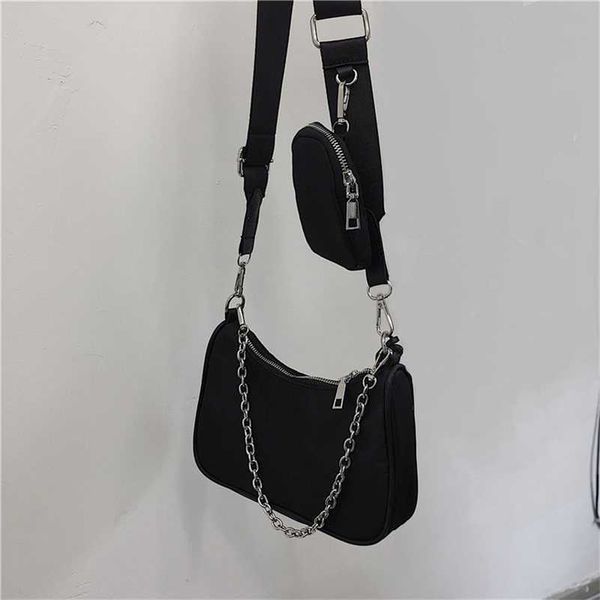 

designer bag three in one underarm bag niche bag women's 2023 new trendy stick bag summer chain one shoulder crossbody dumpling bag fac