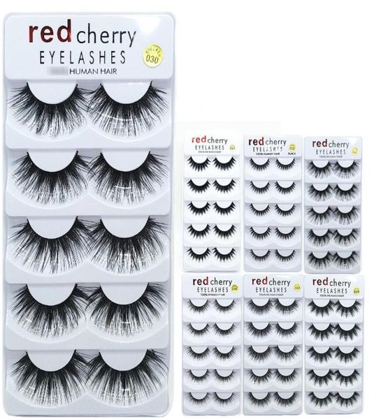 

whole red cherry eyelashes 5 pairspack natural long eye lashes professional makeup tools eyelash extension in bulk1807200