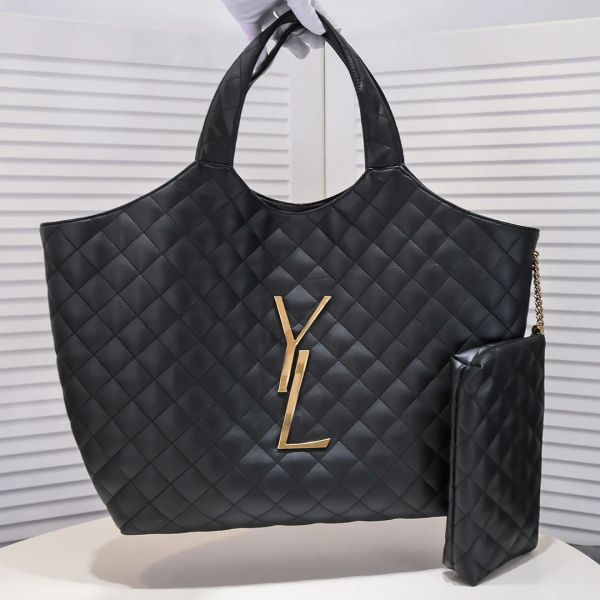 

Women Classic Oversized Handbag Fashion Letter Shopping Bags Soft PU Shoulder Bag Internal Large Capacity Tote Bags Multi Occasion Use, 7-black m