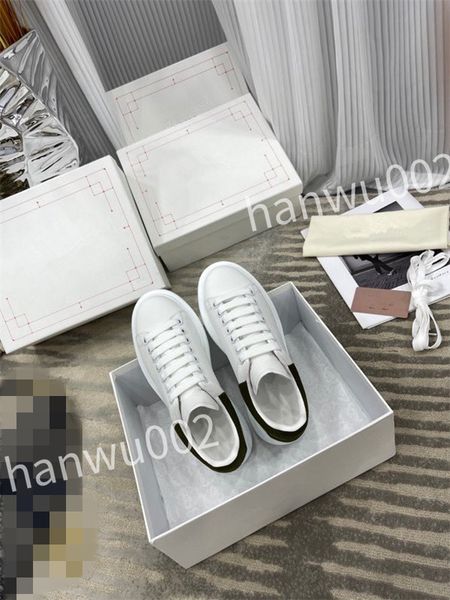 

new fashion height increasing sneaker designers shoes leather white rubber lace-up trainers sneakers, Black