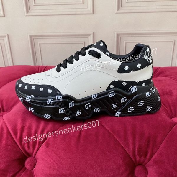 

quality fashion casual shoes sneaker fashion women shoe platform trainers strawberry mouse wave mouth print, Black