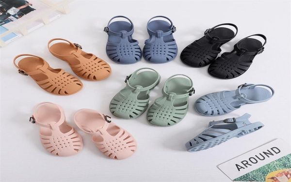 

baby gladiator sandals casual breathable hollow out roman shoes pvc summer kids beach children girls 2204193693943, Black;red