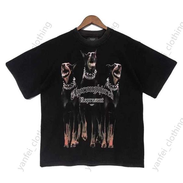 

2023 summer mens women designers represents t shirts loose popular in the uk fashion brands cotton shirt graphic printing tees clothes tshi, White;black