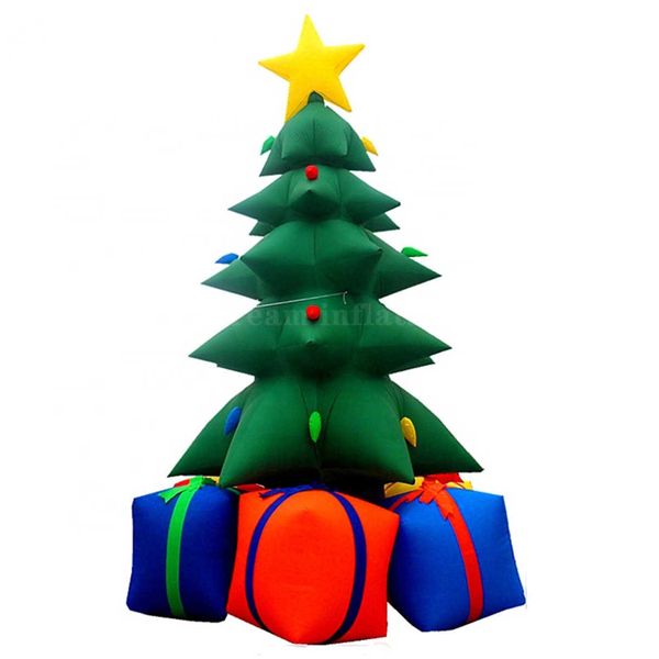 

led lighting inflatable christmas tree new design 20/26ft advertising blow up christmas trees balloon with blower