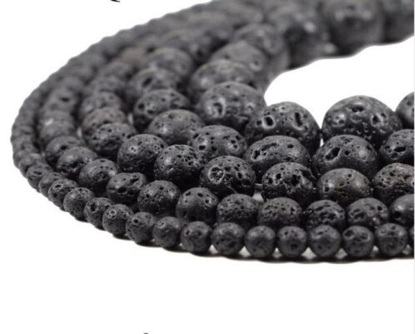 

diy black volcanic lava beads lava stone beads round volcanicstone whole natural stone beads for jewelry making 410mm3516197