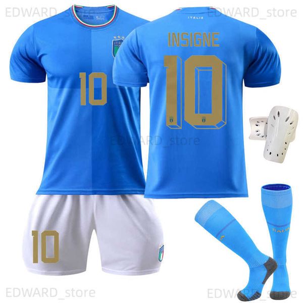 

men's tracksuits 2223 italy home no. 10 inne 6 villati 14 chiesa 8 jorginho football jersey colorful blue t230411, Gray