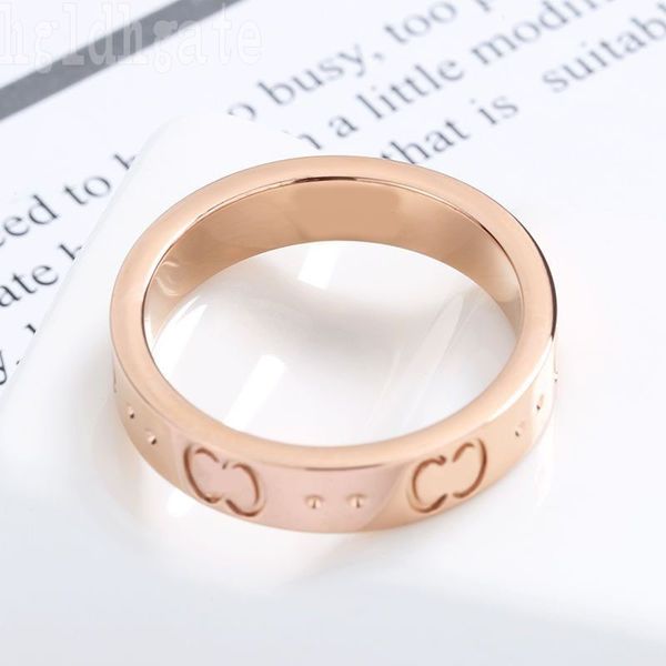 

vintage style designer rings letters luxury rings for women engagement wedding platinum elegant romantic plated gold rings love thick faahio, Silver